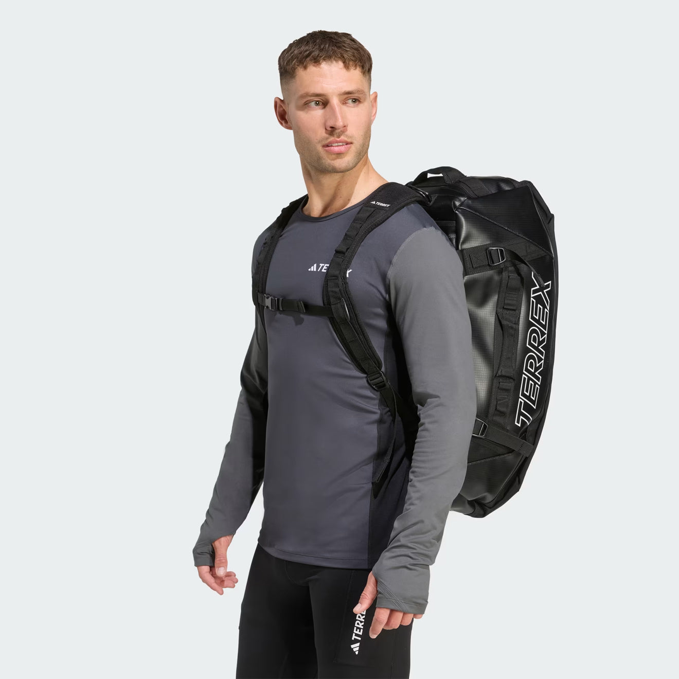 Adidas Terrex RAIN.RDY Expedition Duffel Bag Medium 70L Black / White