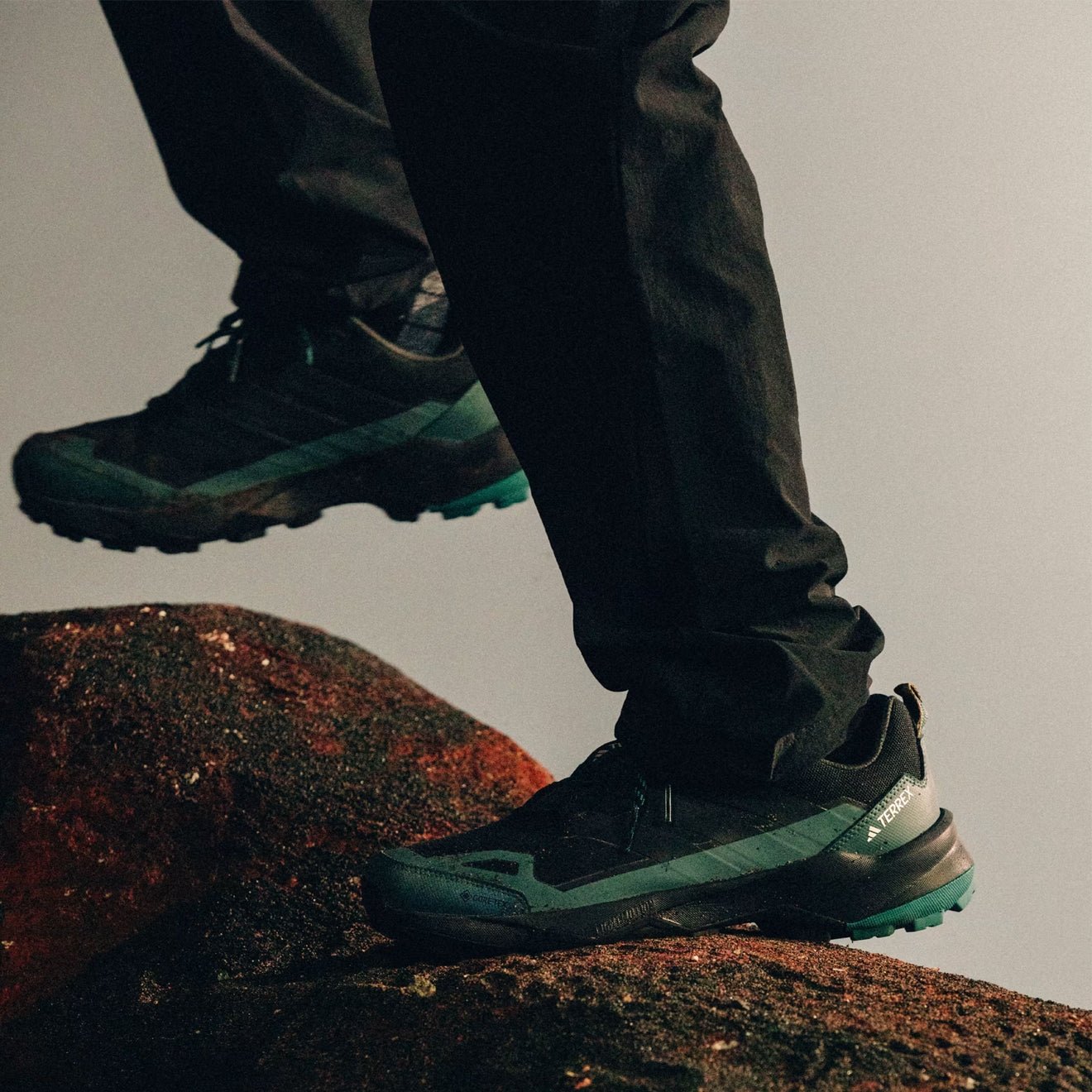 Adidas Terrex Skychaser AX5 GORE-TEX Hiking Shoes Core Black / Carbon / Pure Teal - The Sporting Lodge