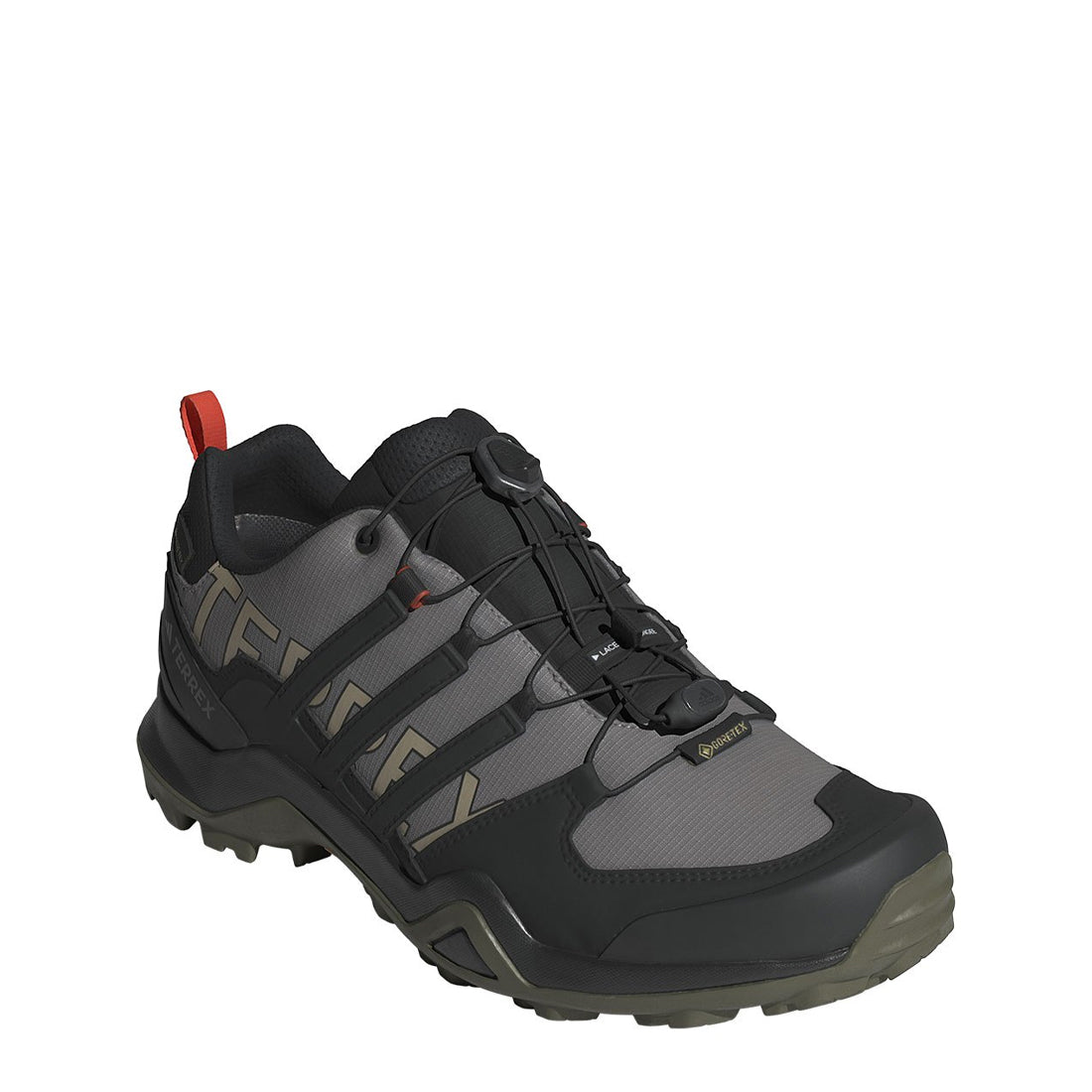 Adidas Terrex Swift R2 Gore-Tex Hiking Shoes Charcoal Grey / Core Black / Olive Stratus - The Sporting Lodge