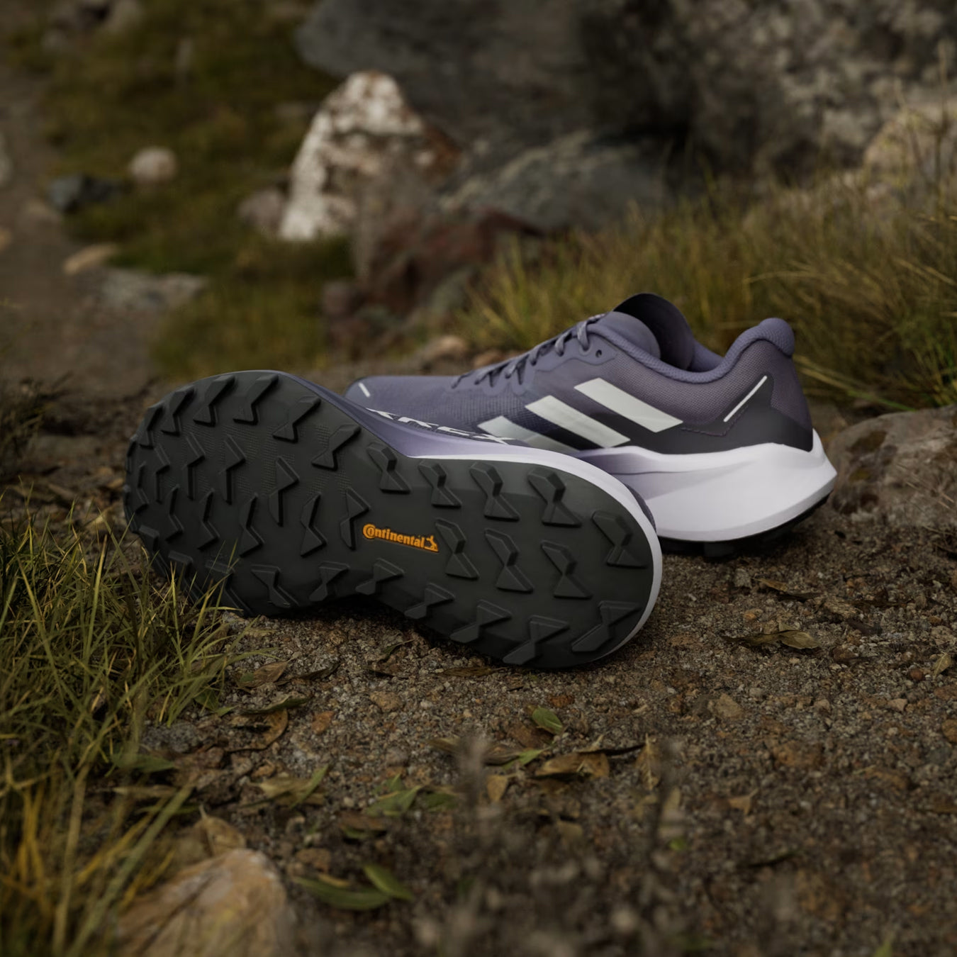 Adidas Terrex Womens Agravic 3 Trail Running Shoes Preloved Violet / Grey One / Powder Plum