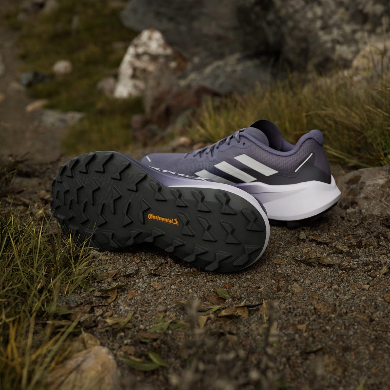 Adidas Terrex Womens Agravic 3 Trail Running Shoes Preloved Violet / Grey One / Powder Plum - The Sporting Lodge