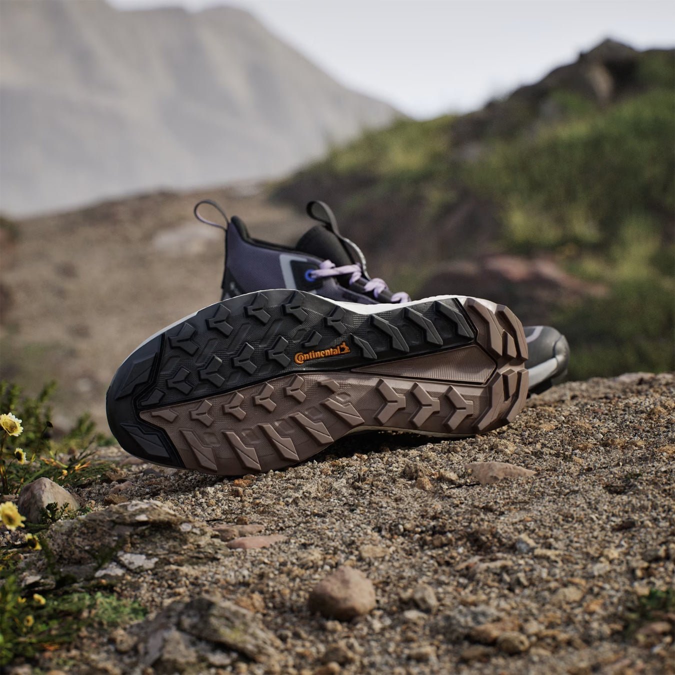 Adidas Terrex Womens Free Hiker 2.0 Gore-Tex Hiking Shoes Core Black / Preloved Violet / Taupe Oxide - The Sporting Lodge