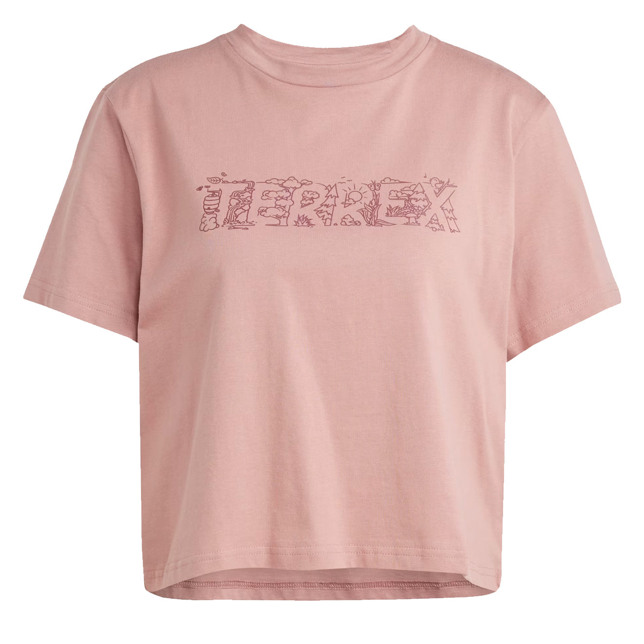 Adidas Terrex Womens Graphic T-Shirt Warm Clay - The Sporting Lodge
