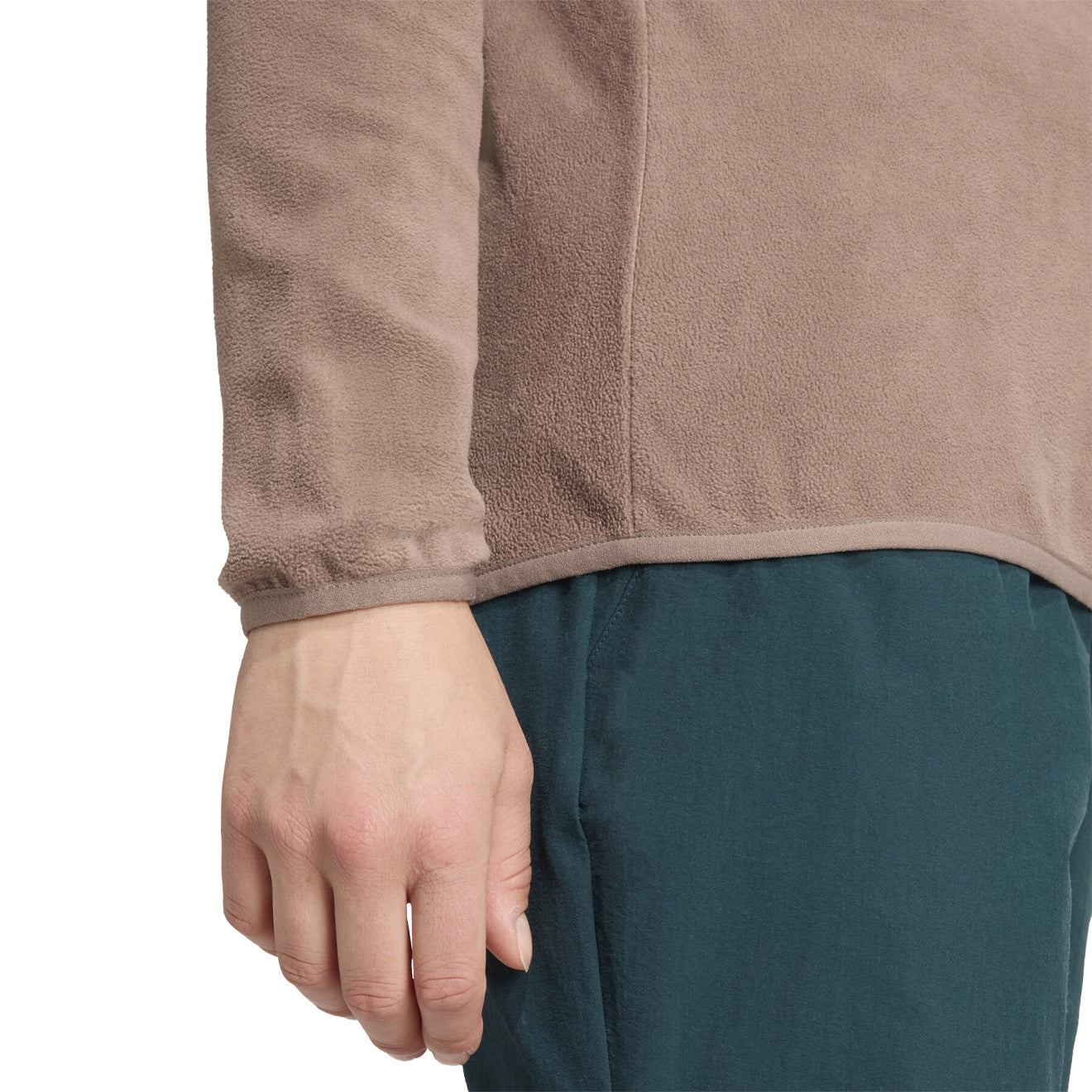 Adidas Terrex Womens MT Halfzip Fleece Trace Brown - The Sporting Lodge