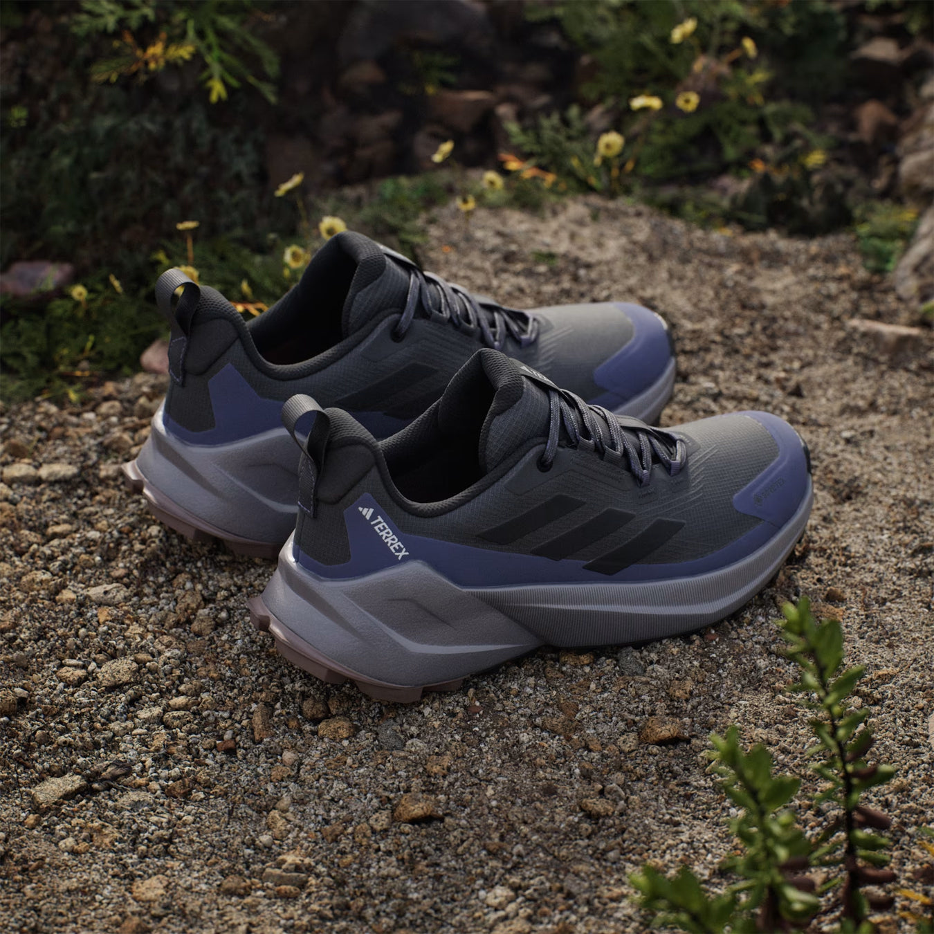 Adidas Terrex Womens Trailmaker 2.0 GORE-TEX Hiking Shoes Carbon / Core Black / Preloved Violet