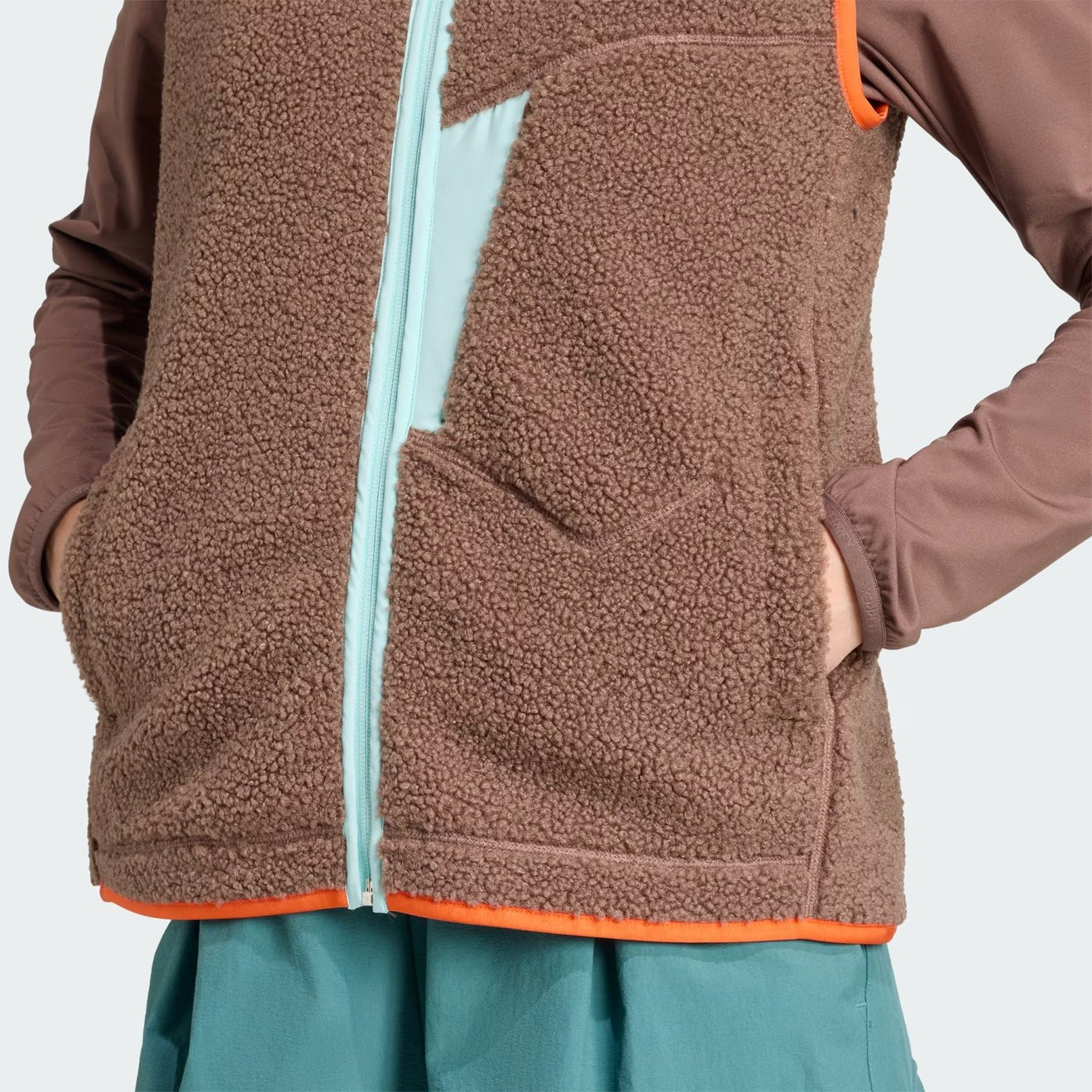 Adidas Terrex Womens XPL Fleece Vest Earth Strata - The Sporting Lodge