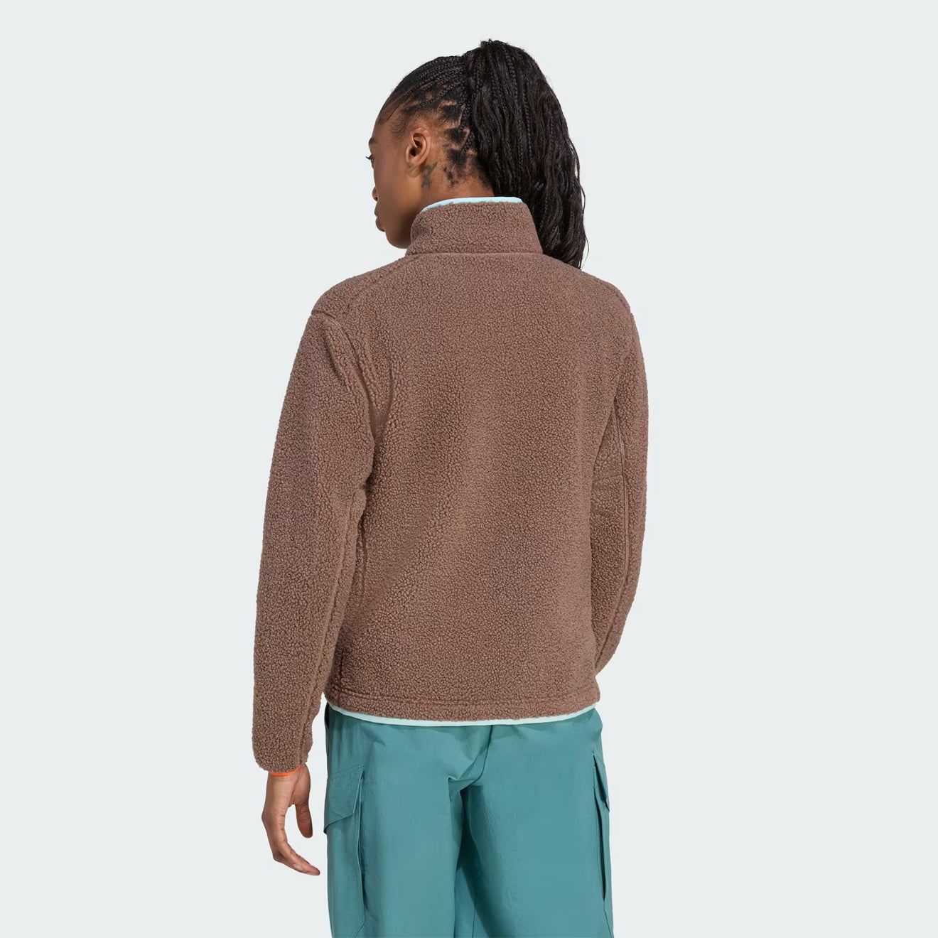 Adidas Terrex Womens XPL Pile Snap Fleece Earth Strata / Semi Flash Aqua