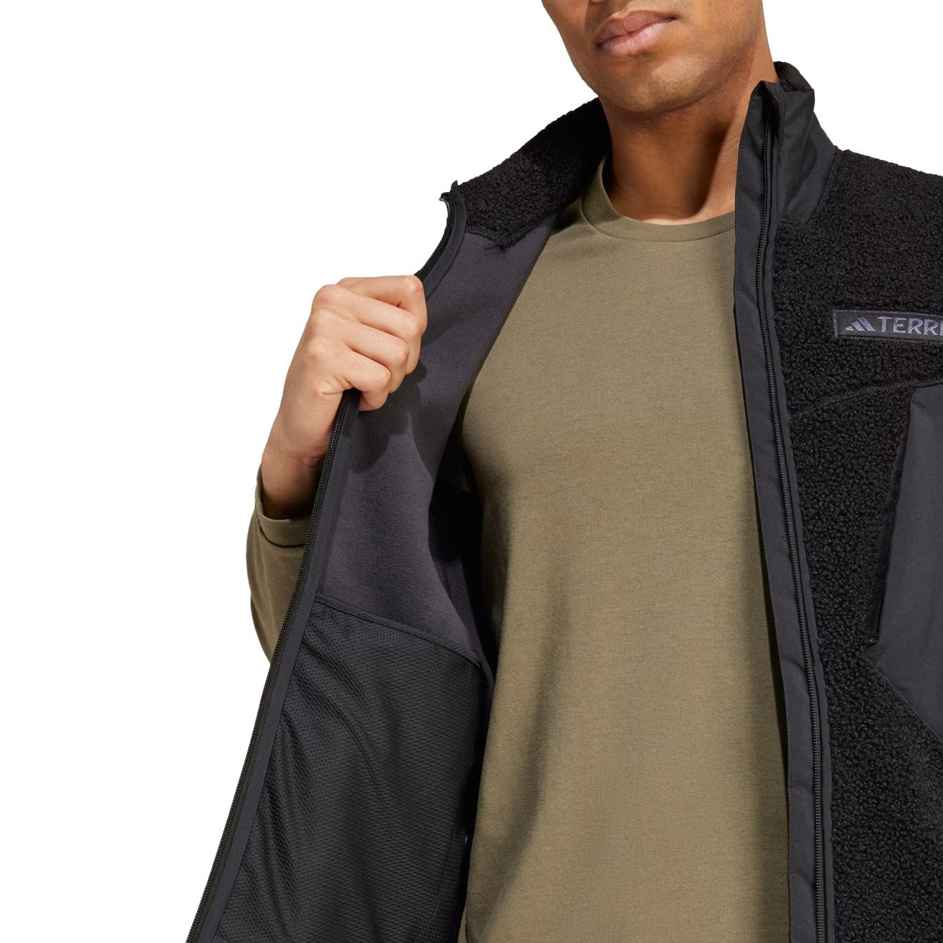 Adidas Terrex Xploric High Pile Fleece Vest Black - The Sporting Lodge