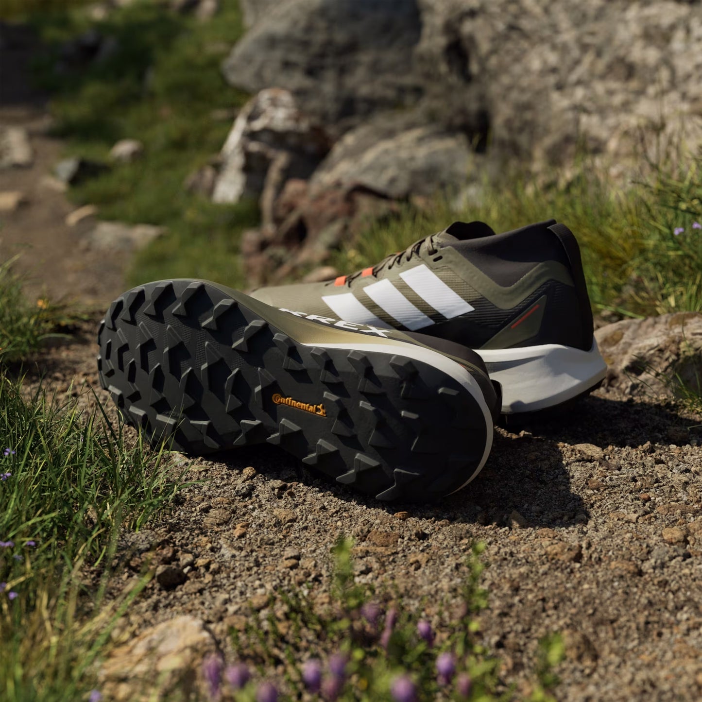 Adidas Terrex trail running shoes Agravic Black / Green - The Sporting Lodge