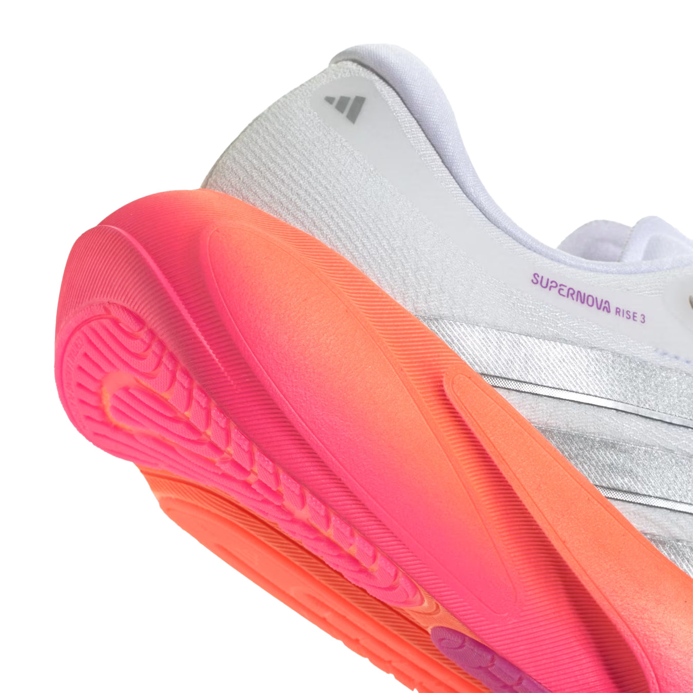 Adidas Womens Supernova Rise 3 Cloud White / Silver Metallic / Lucid Pink
