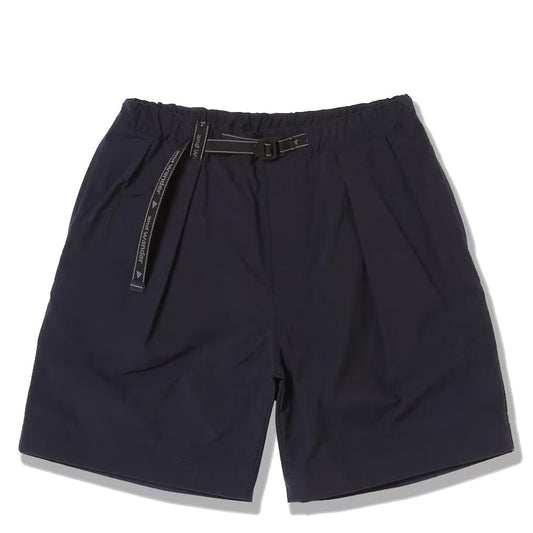 And Wander Nylon Chino Tuck Tapered Short Pants Navy - The Sporting Lodge