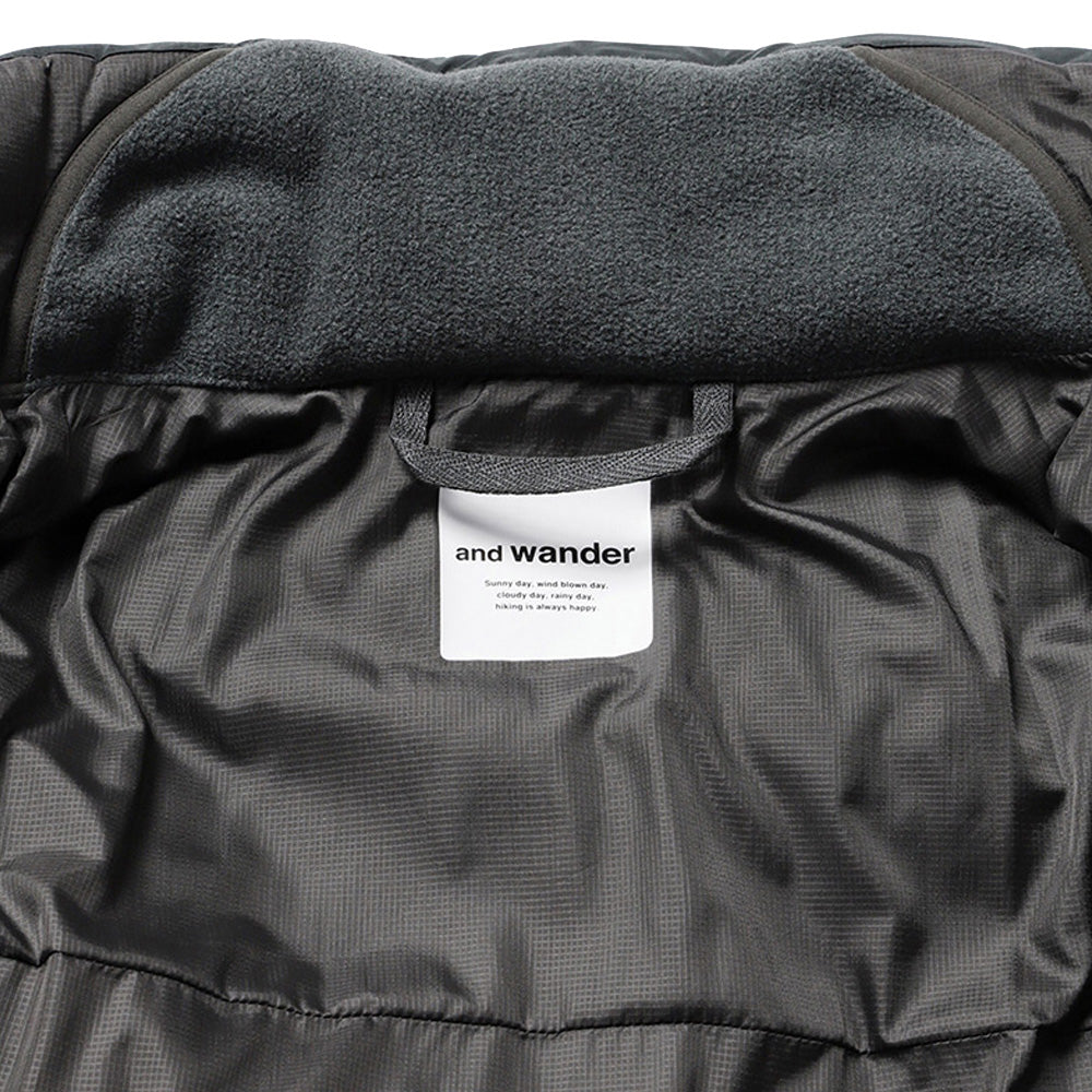 And Wander Top Fleece Coat Black - The Sporting Lodge