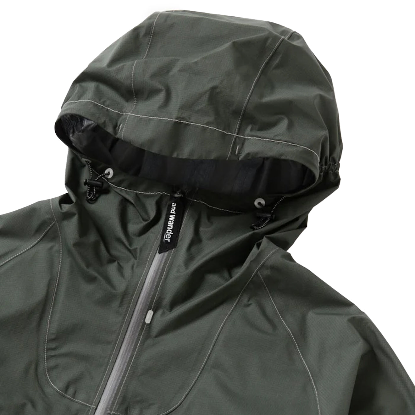 And Wander 3L UL Rain Jacket Green - The Sporting Lodge