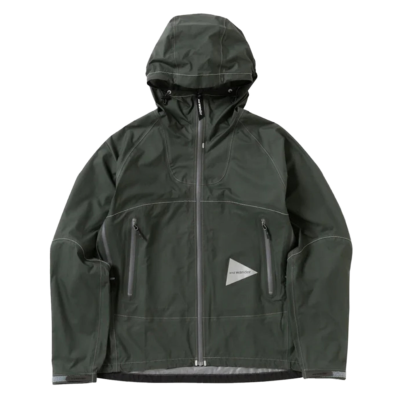 And Wander 3L UL Rain Jacket Green - The Sporting Lodge