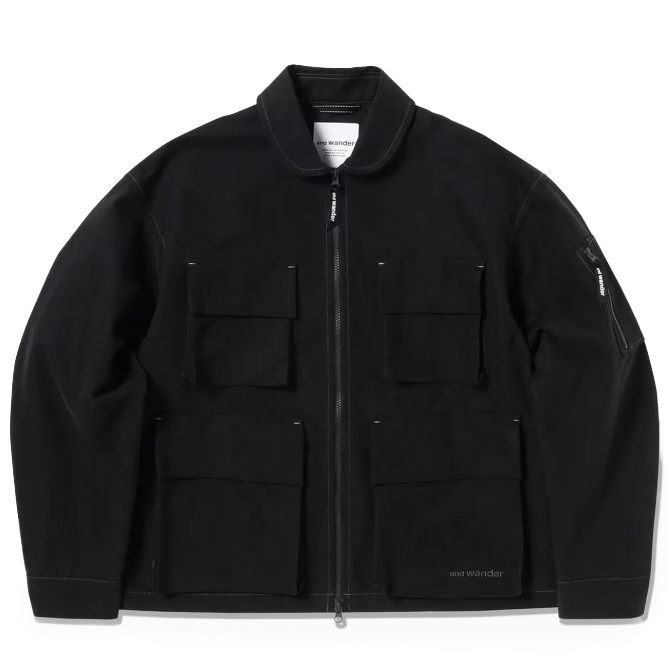 And Wander C/PE Twill Field Jacket Black - The Sporting Lodge