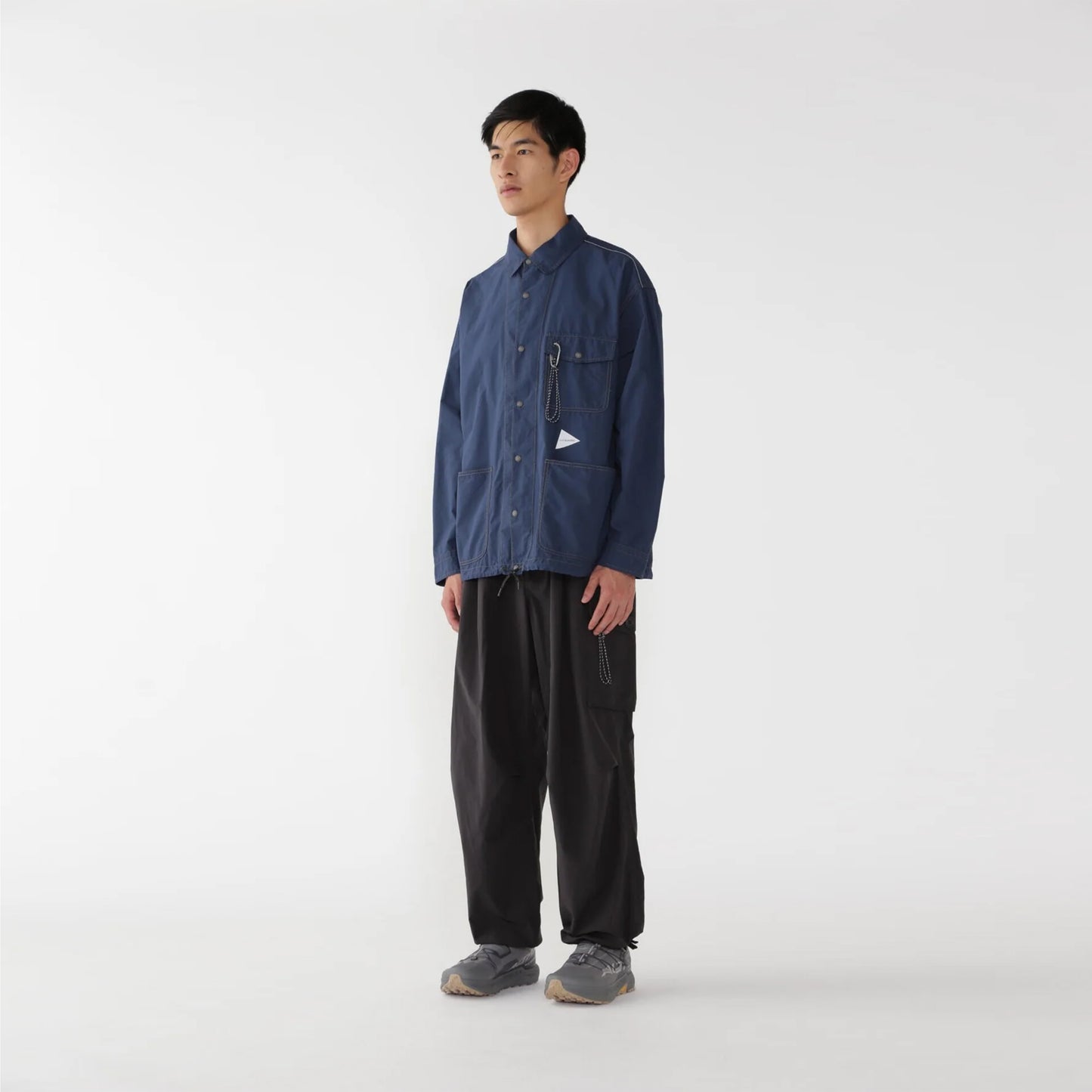 And Wander Cordura Cotton Rip Shirt Jacket Blue - The Sporting Lodge