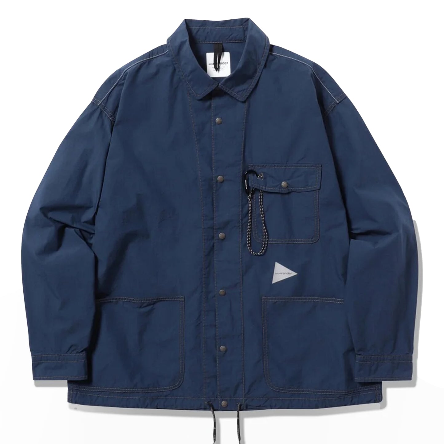 And Wander Cordura Cotton Rip Shirt Jacket Blue - The Sporting Lodge