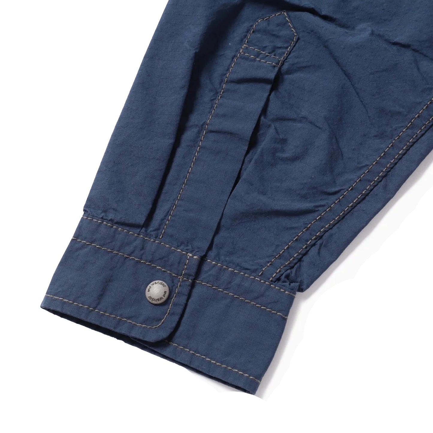 And Wander Cordura Cotton Rip Shirt Jacket Blue - The Sporting Lodge
