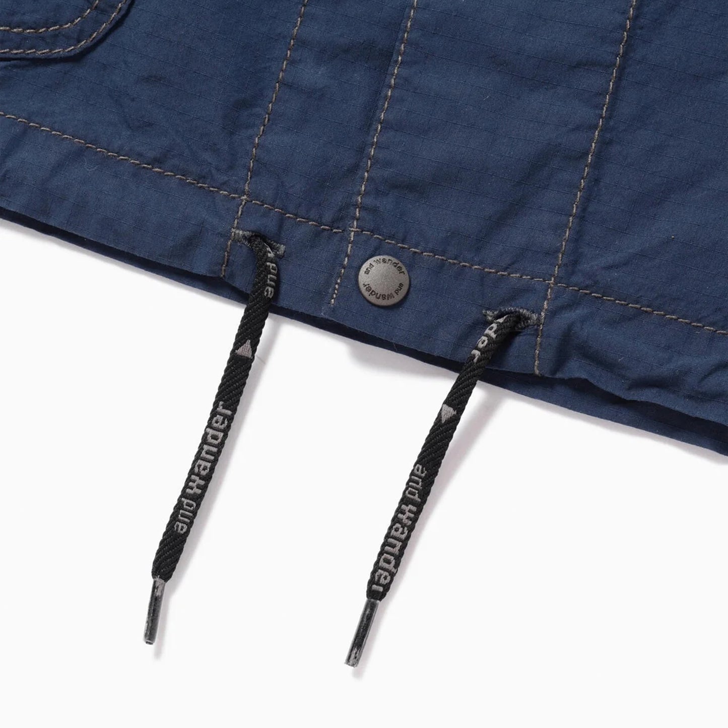 And Wander Cordura Cotton Rip Shirt Jacket Blue - The Sporting Lodge