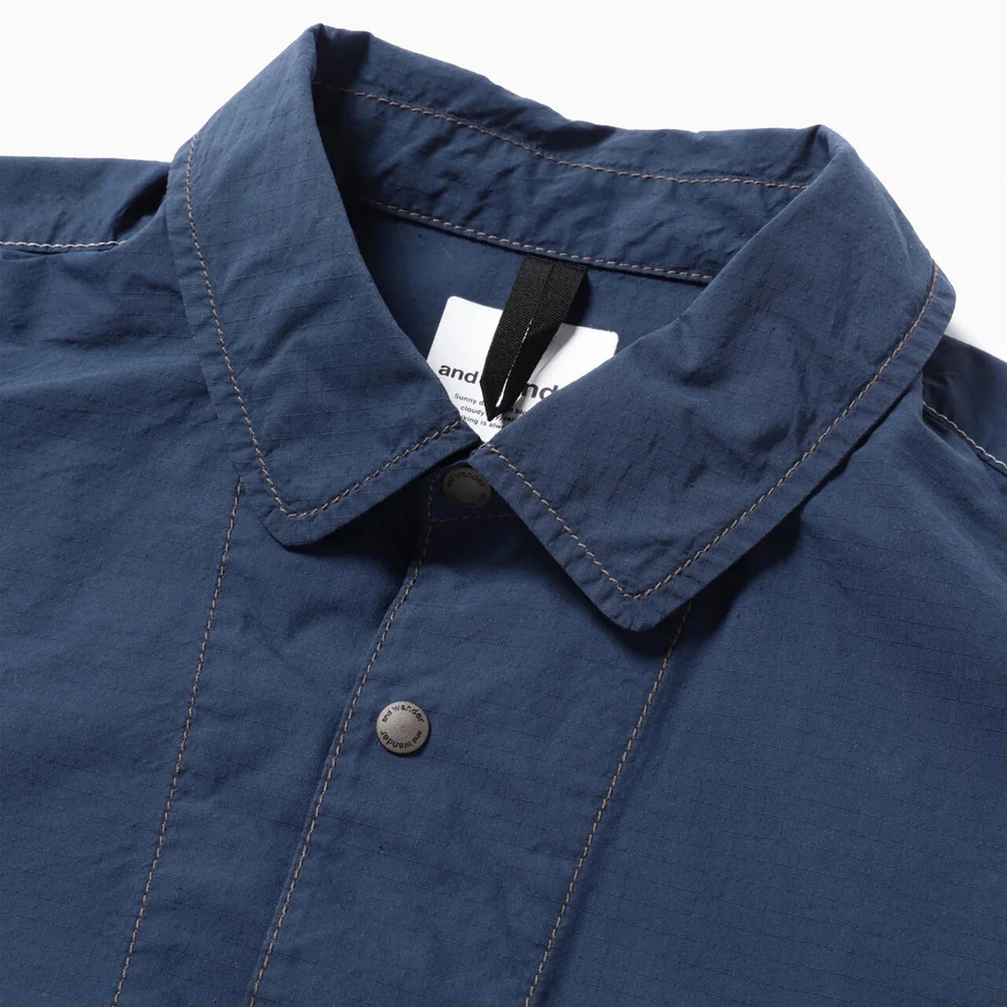 And Wander Cordura Cotton Rip Shirt Jacket Blue - The Sporting Lodge