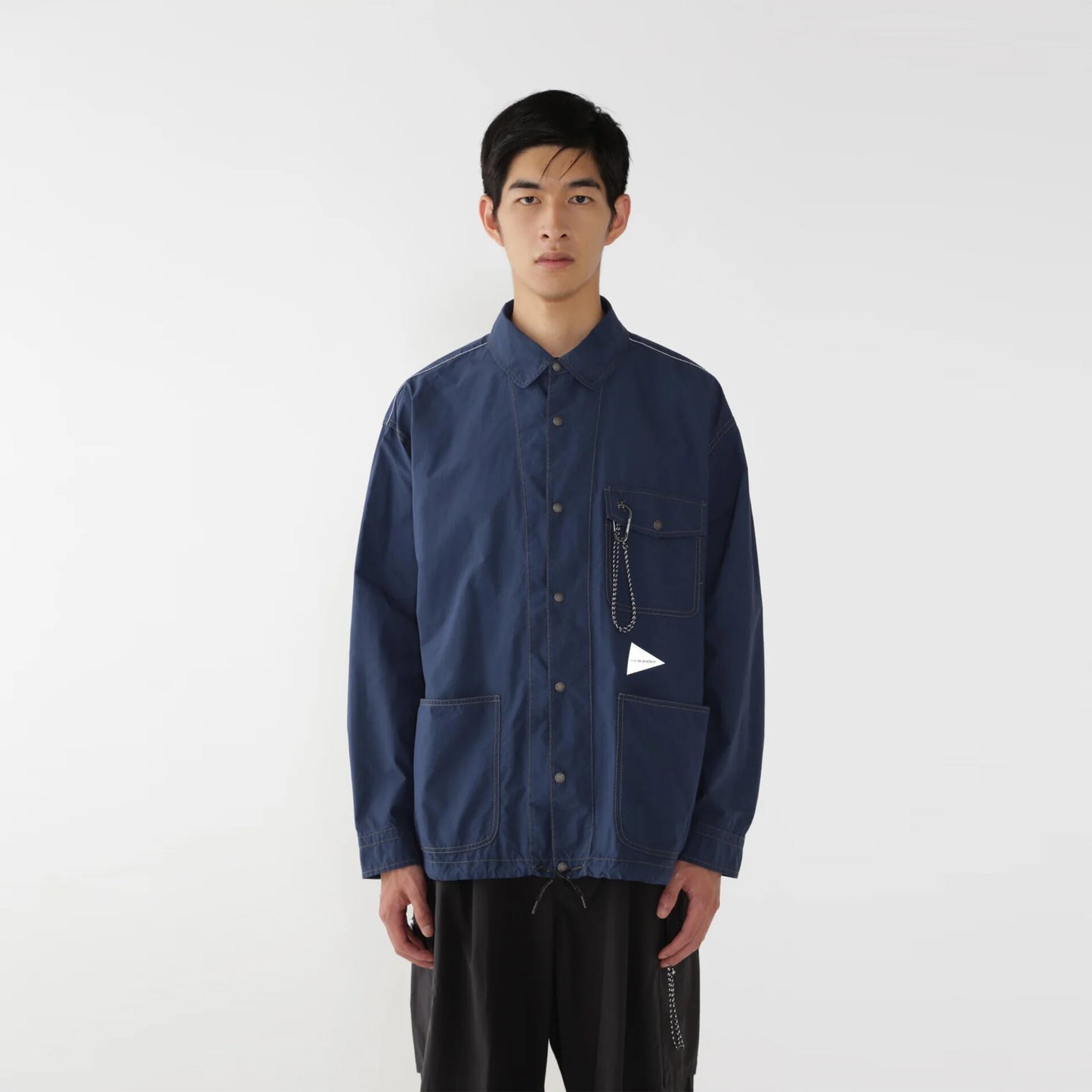 And Wander Cordura Cotton Rip Shirt Jacket Blue - The Sporting Lodge