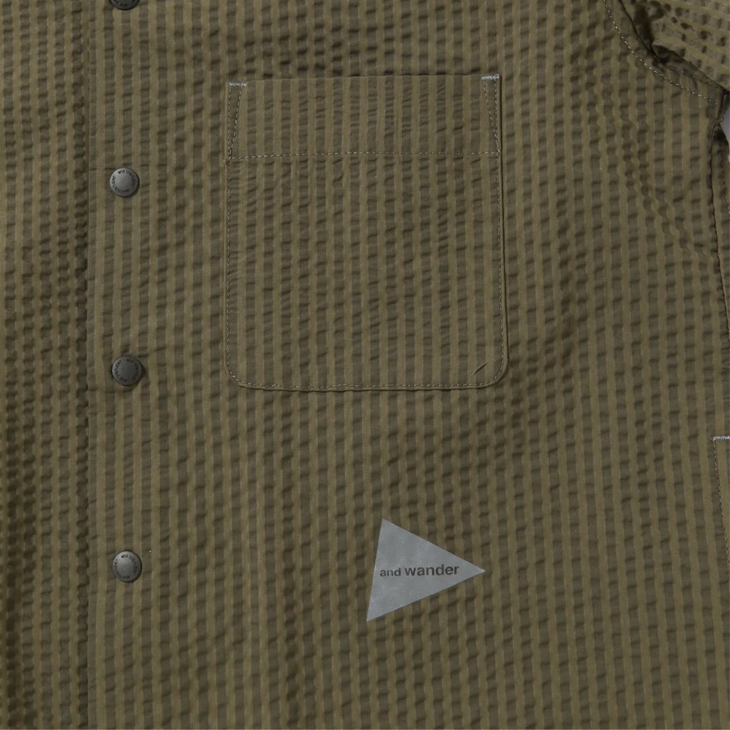 And Wander Dry Soft Seersucker S/S Shirt Beige - The Sporting Lodge