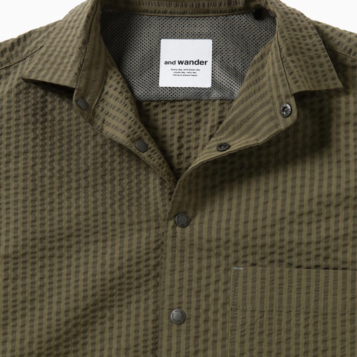 And Wander Dry Soft Seersucker S/S Shirt Beige - The Sporting Lodge