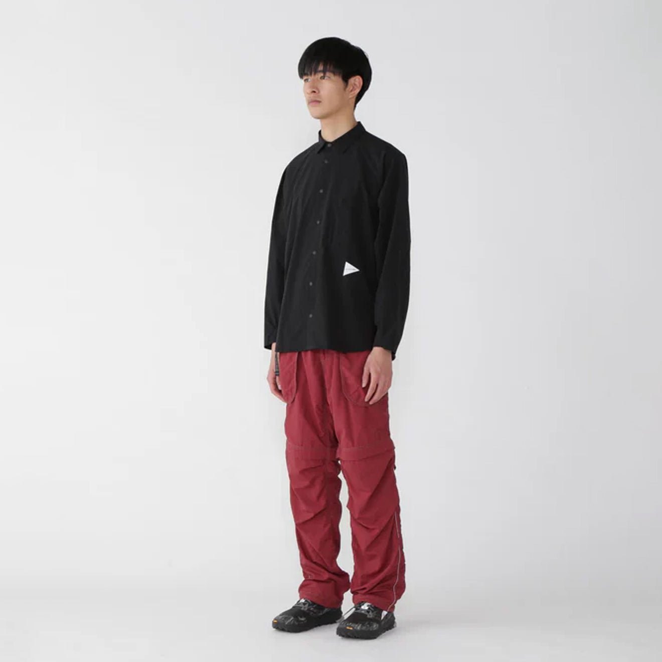And Wander Fleece Base L/S Shirt Black - The Sporting Lodge
