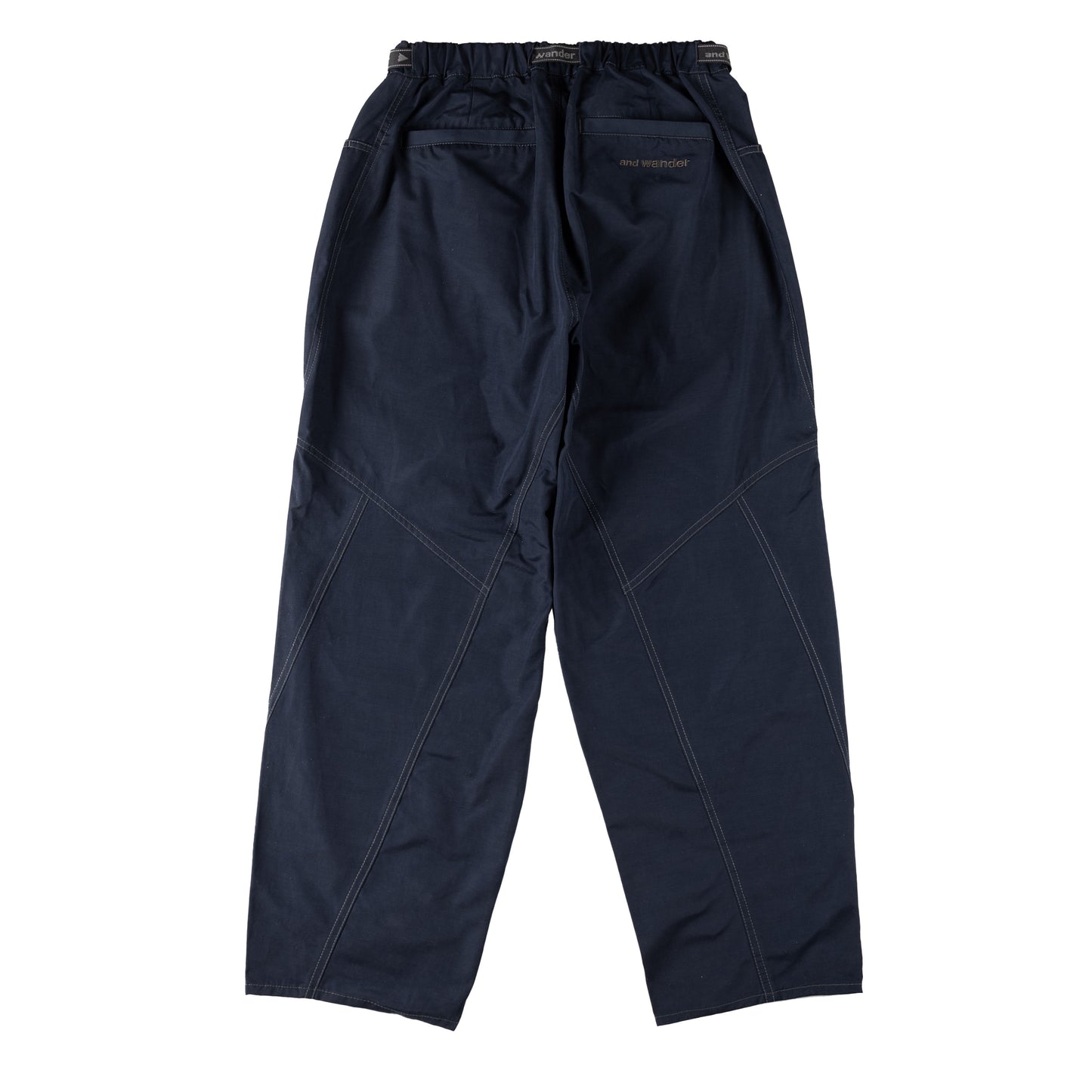 And Wander High Count Cloth Wide Pants Navy