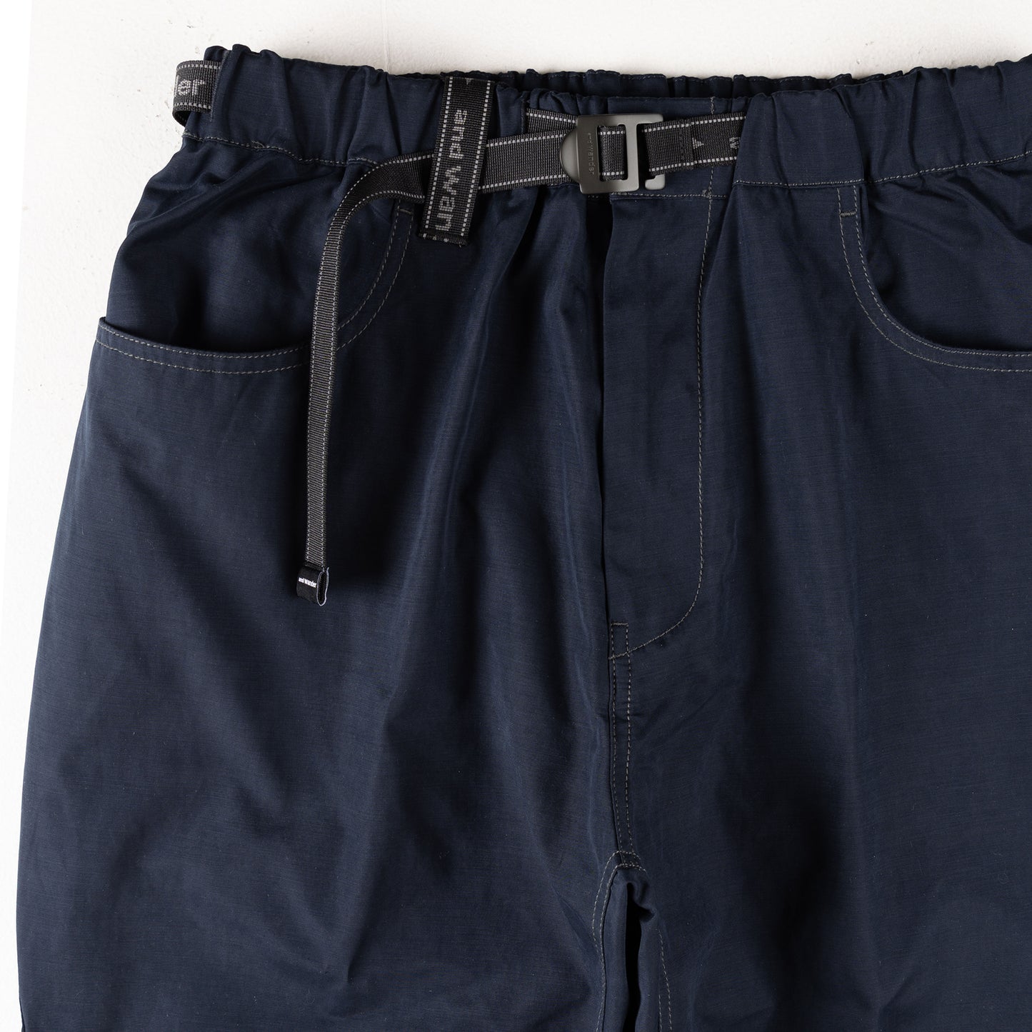 And Wander High Count Cloth Wide Pants Navy