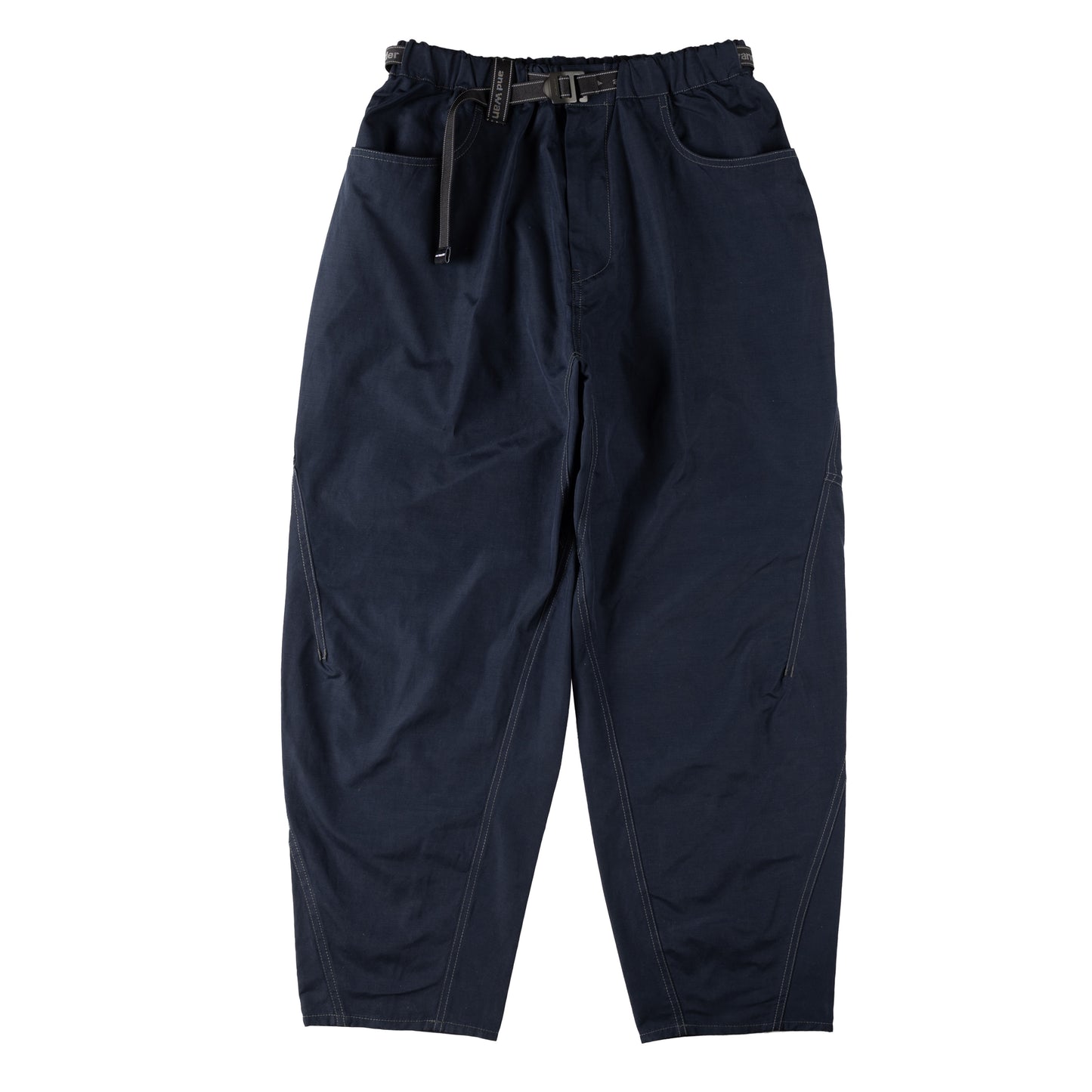 And Wander High Count Cloth Wide Pants Navy