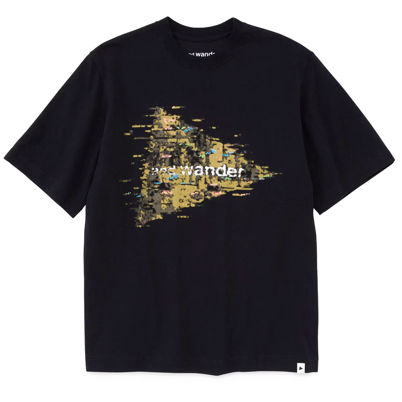 And Wander Womens Noizy Logo Printed T-Shirt Black - The Sporting Lodge