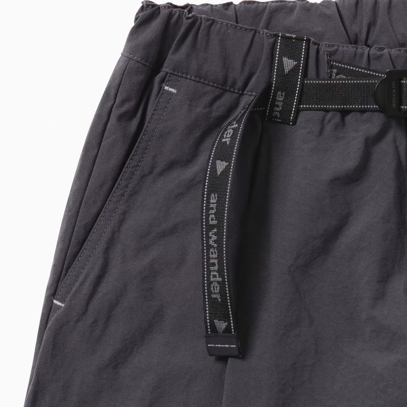 And Wander Nylon Chino Tuck Tapered Pants Charcoal - The Sporting Lodge