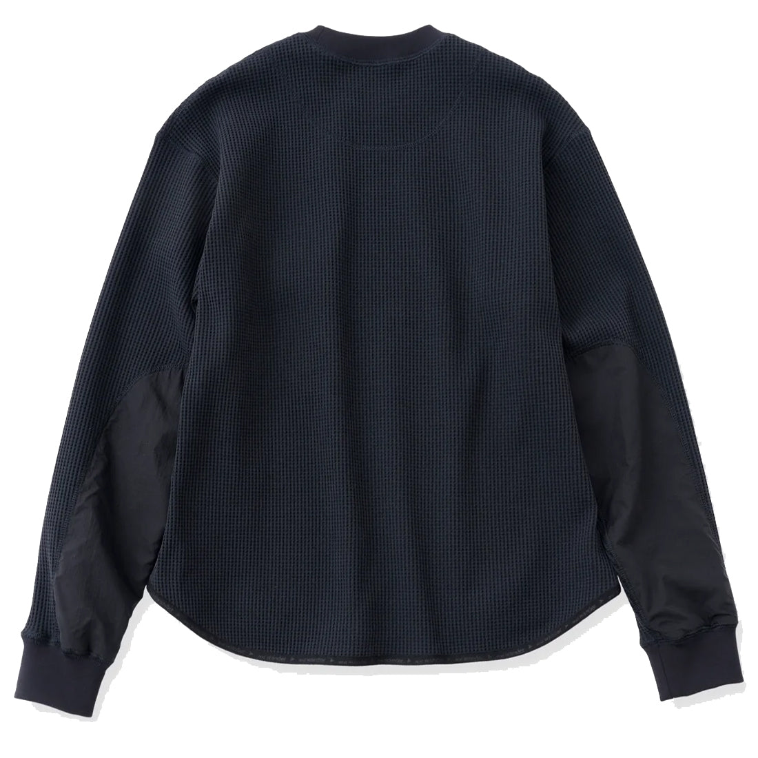 And Wander Pe Waffle L/S Tee Black - The Sporting Lodge