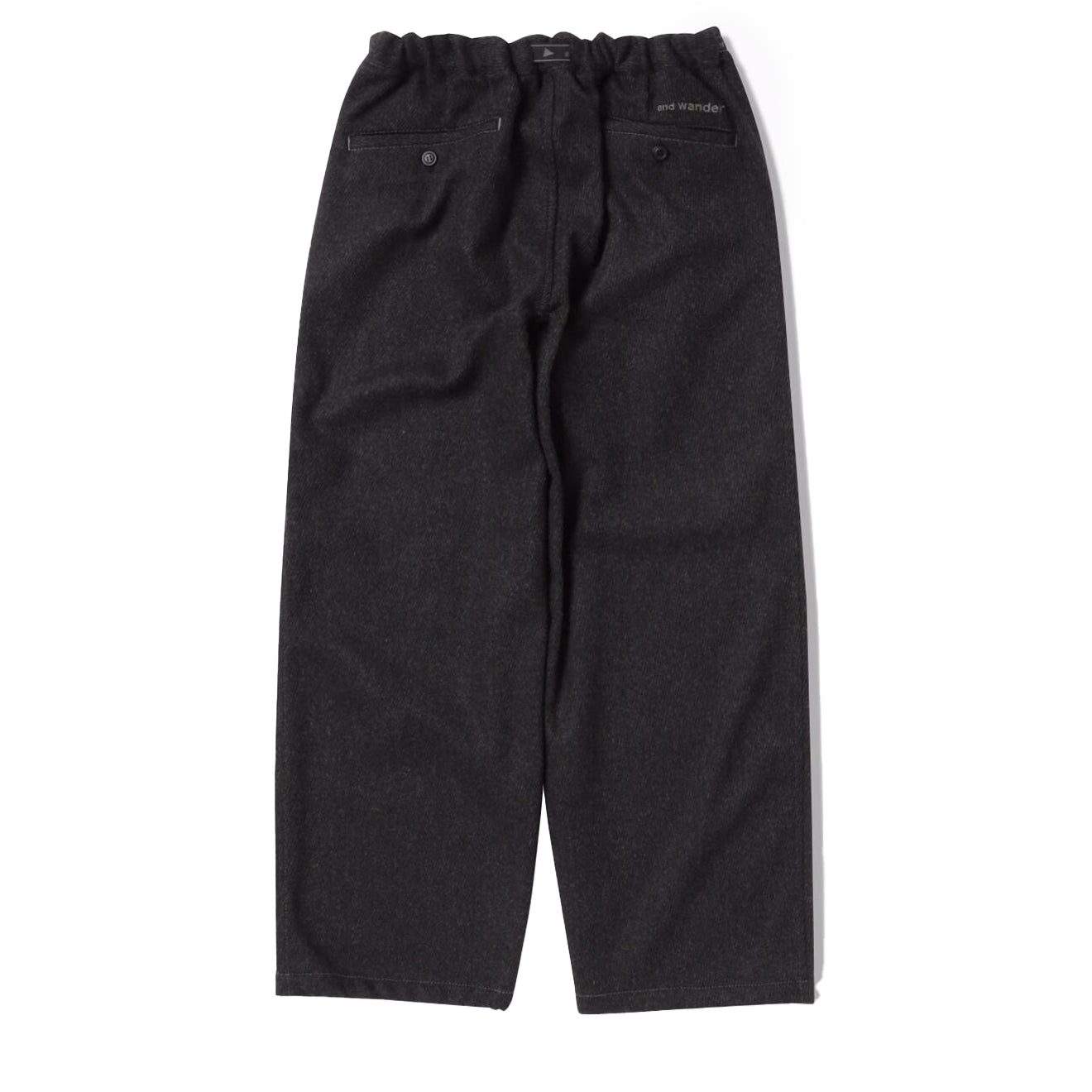 And Wander Womens Rewool Tweed Wide Pants Dark Gray - The Sporting Lodge