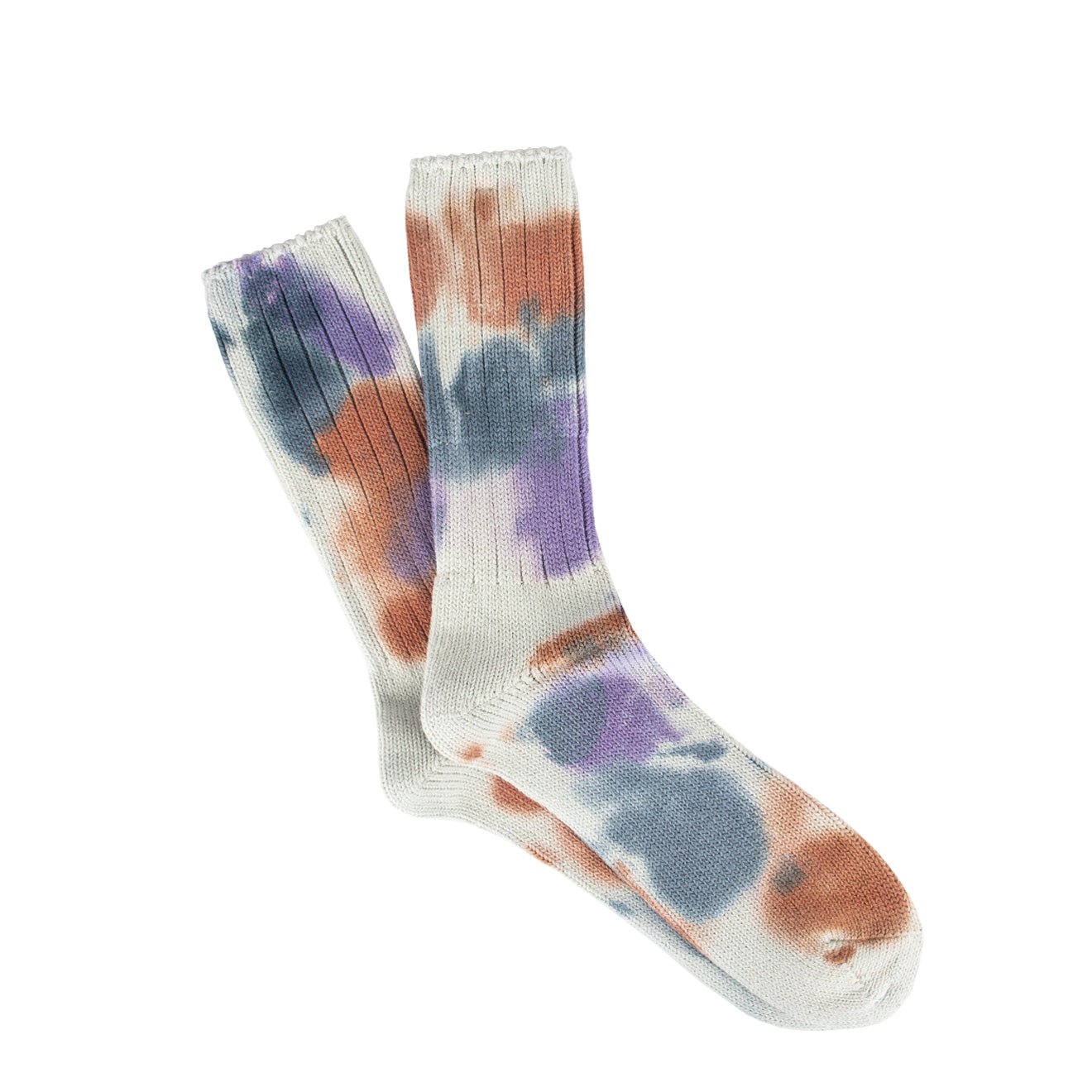 Anonymous Ism Scatter Dye Crew Socks Ink Blue - The Sporting Lodge