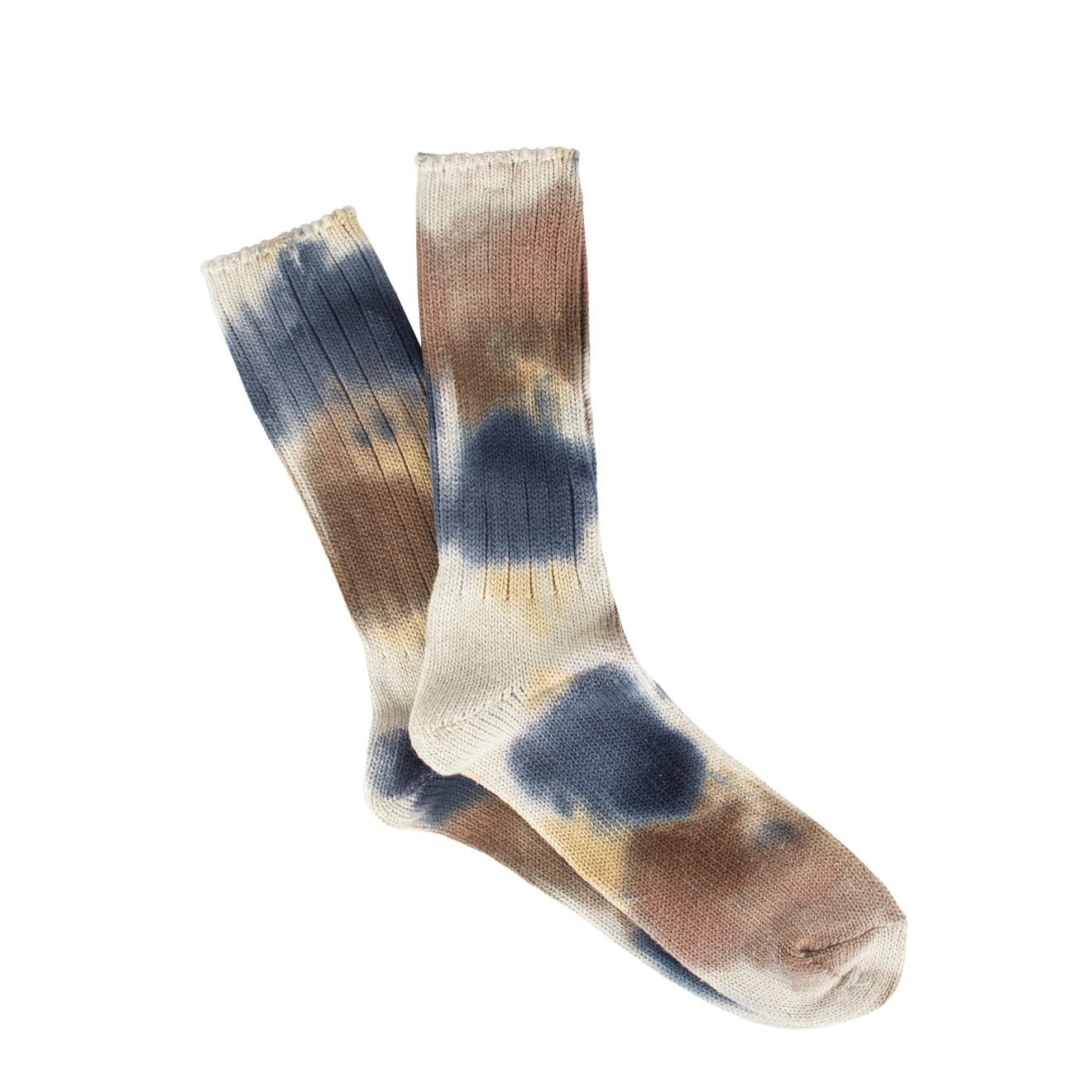 Anonymous Ism Scatter Dye Crew Socks Navy Melange - The Sporting Lodge
