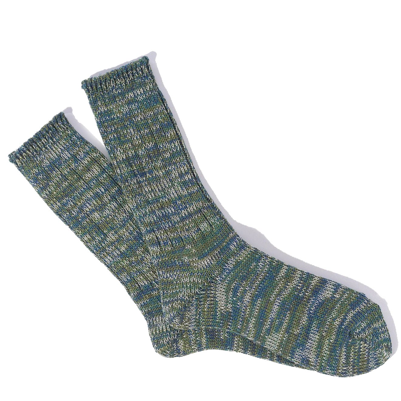 Anonymous Ism 5 Colour Mix Crew Socks Moss - The Sporting Lodge