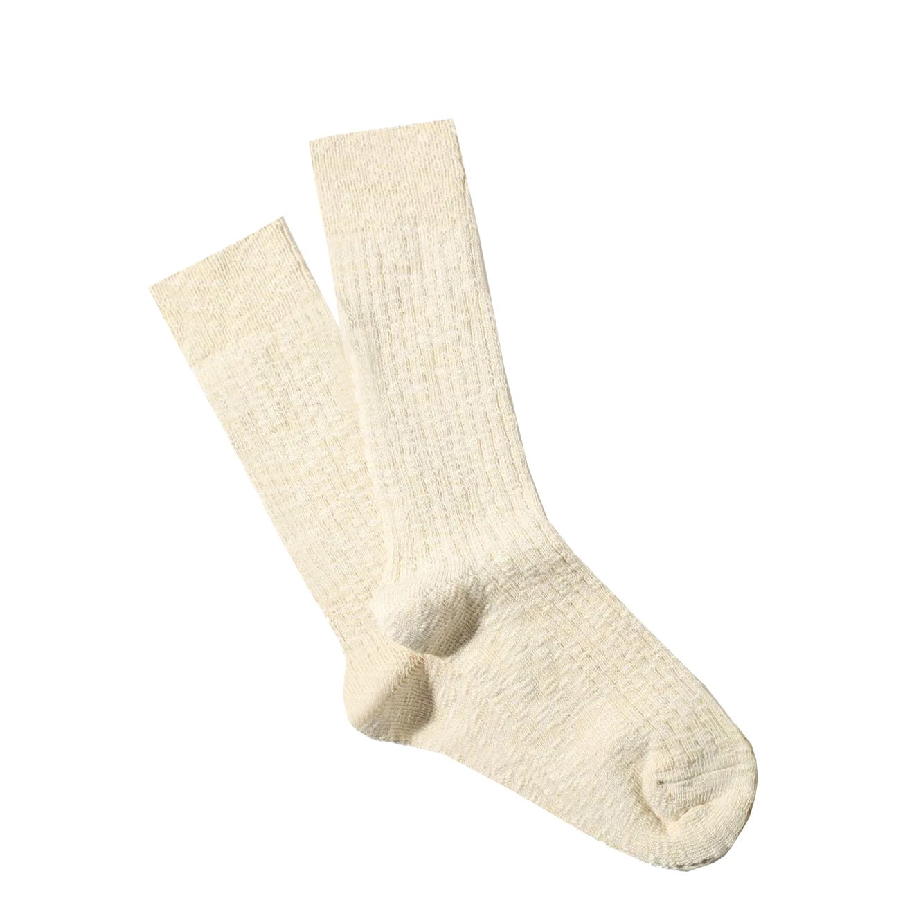 Anonymous Ism Light Slub Crew Socks Ivory - The Sporting Lodge