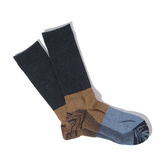 Anonymous Ism MOC Pile Crew Socks Navy Melange - The Sporting Lodge