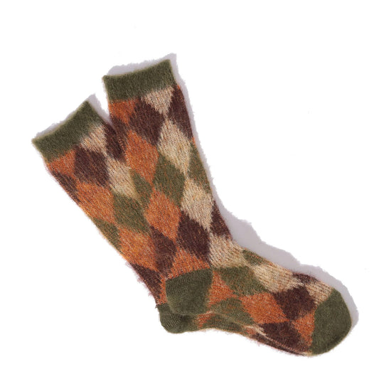 Anonymous Ism Napping Argyle JQ Crew Socks Moss - The Sporting Lodge