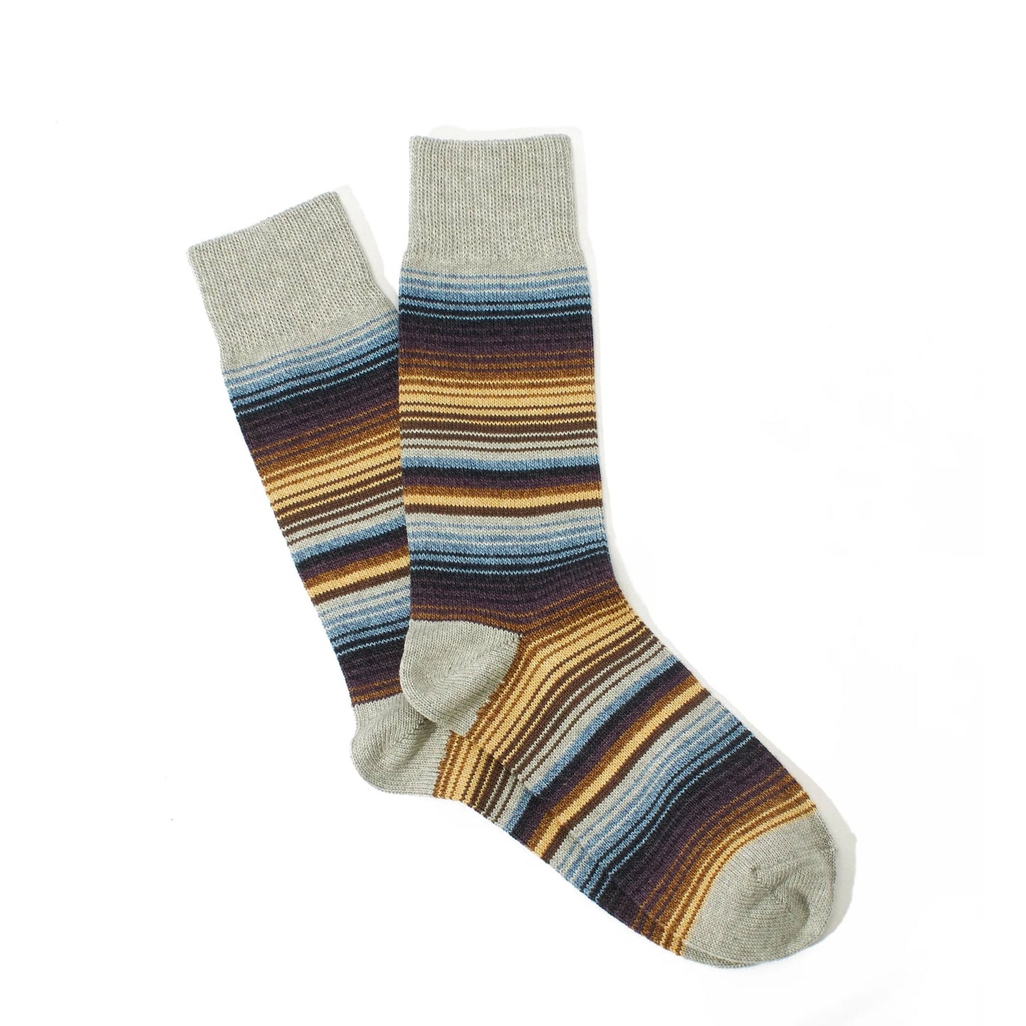 Anonymous Ism Sarape Stripes Crew Blue Grey - The Sporting Lodge