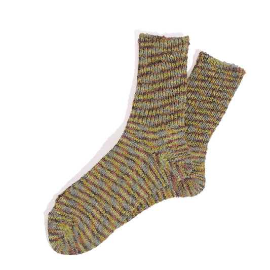 Anonymous Ism Silk Tweed Specdyed Q Socks Mint - The Sporting Lodge