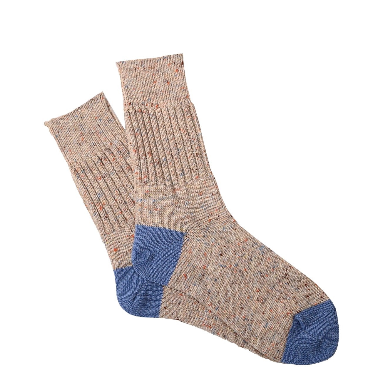 Anonymous Ism Tweed Nep Half Socks Beige - The Sporting Lodge