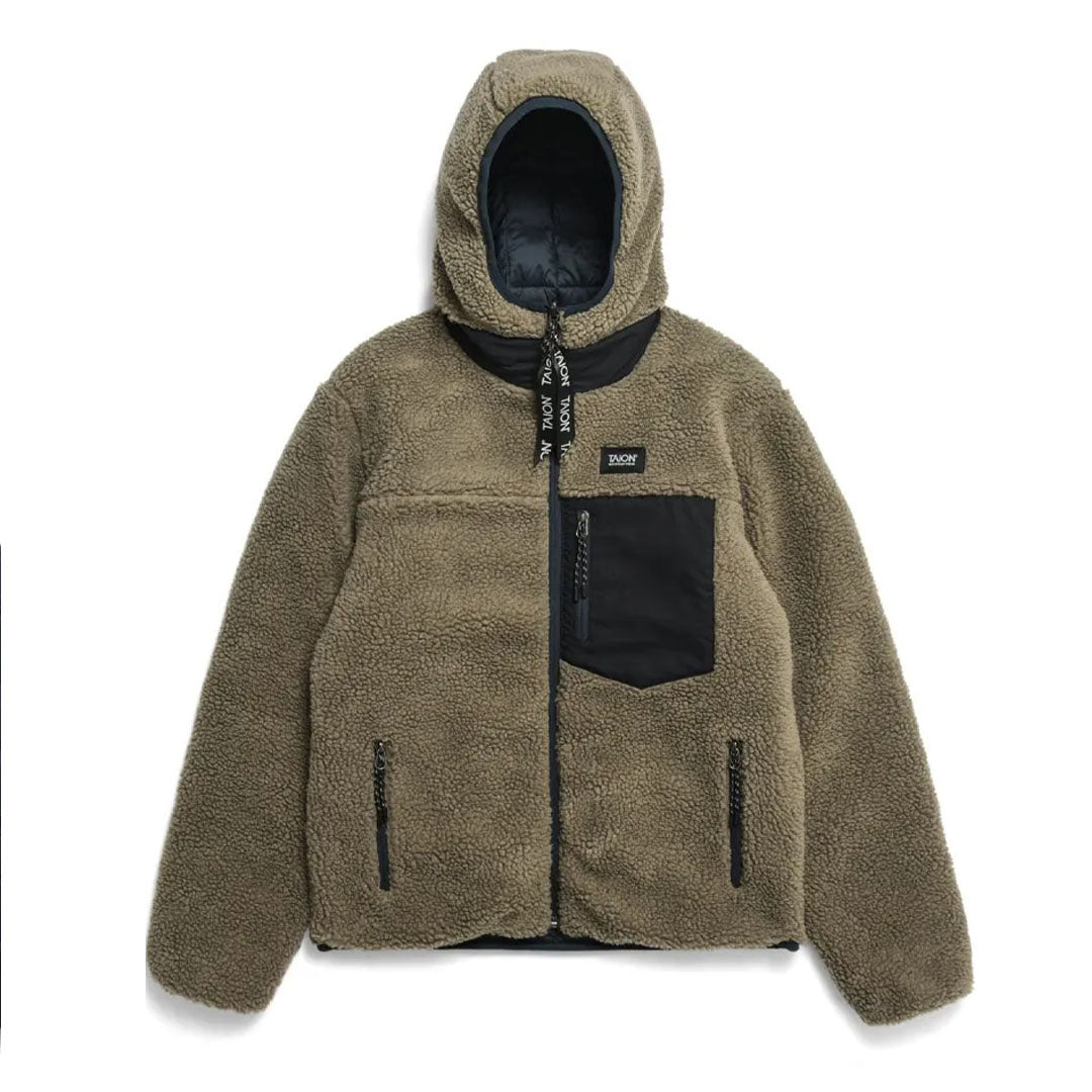 Taion Mountain R/S Down x Boa Hoodie Dark Navy / Beige - The Sporting Lodge
