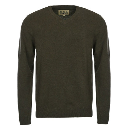 Barbour Nelson Essential V-Neck Knit Seaweed - The Sporting Lodge