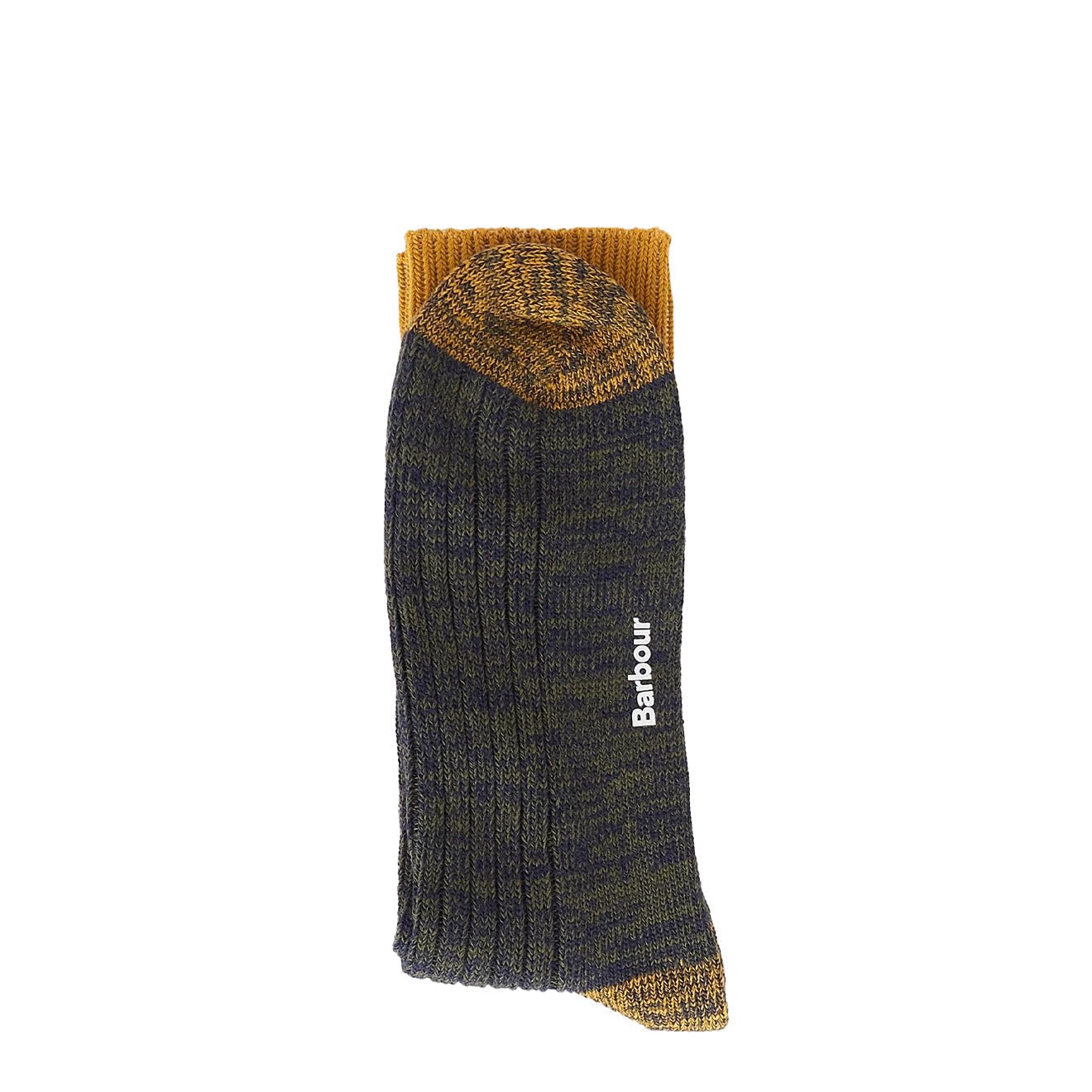 Barbour Twisted Contrast Socks Forest Mist-2