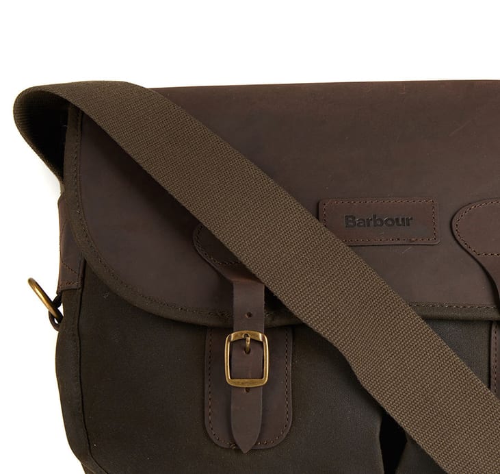 Barbour Wax Leather Tarras Bag Olive - The Sporting Lodge