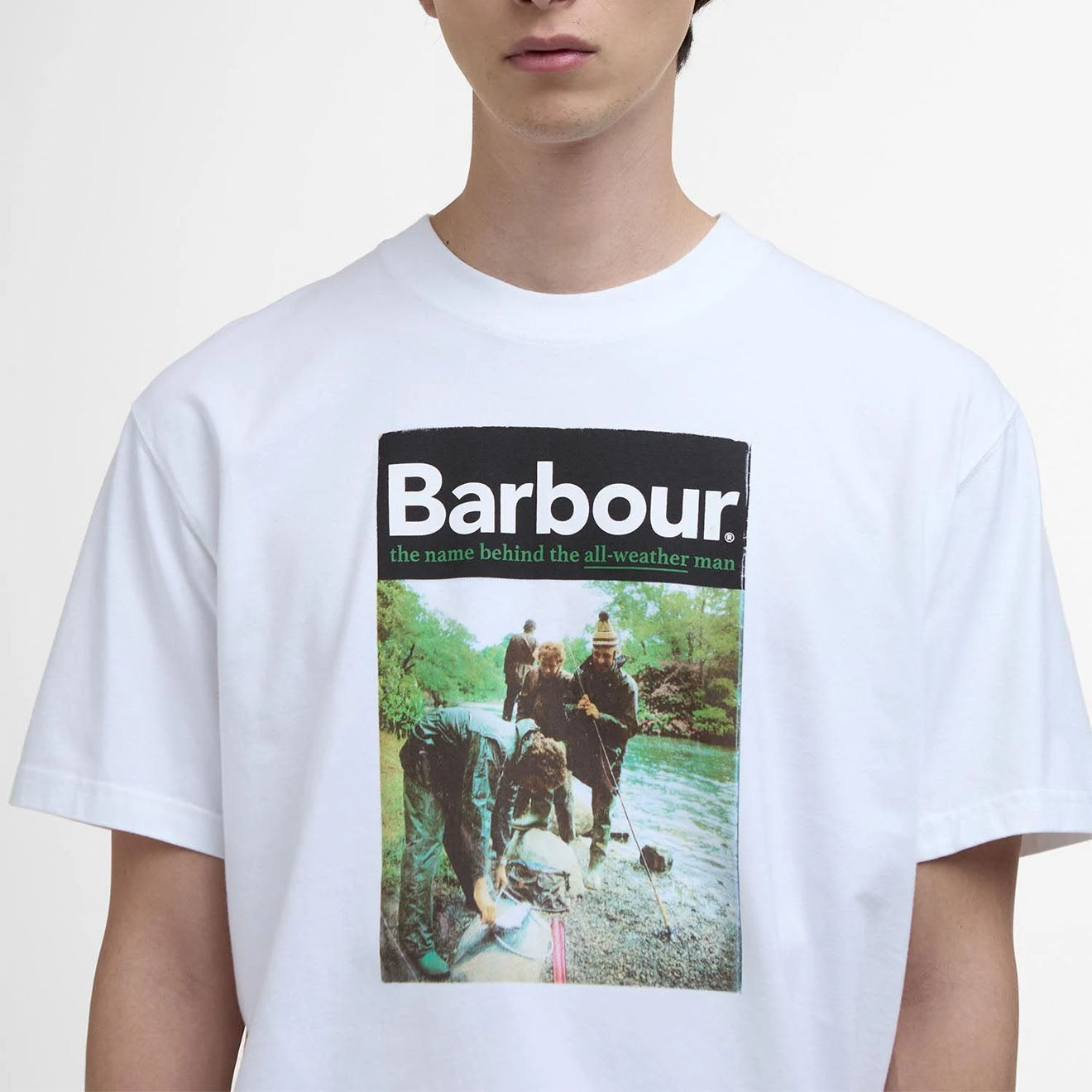 Barbour All-Weather Graphic Fit T-Shirt White - The Sporting Lodge