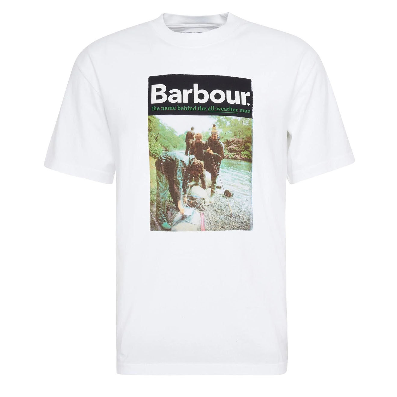 Barbour All-Weather Graphic Fit T-Shirt White - The Sporting Lodge
